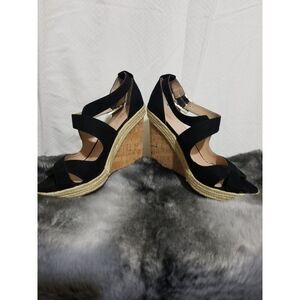 Black suede charles david espadrilles